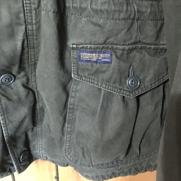 Abercrombie & Fitch Women’s Green Hooded Military Style Utility Jacket-XL - Picture 9 of 12